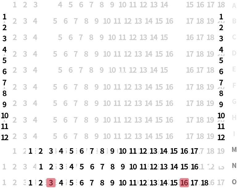 2관 2층에서 본 무대